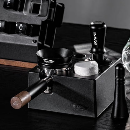 IKAPE 53.3mm Espresso Tamper, Spring-loaded Calibrated Tamper with Titanium Ripple Plating Base, Compatible with 54mm Breville Espresso Bottomless Portafilter