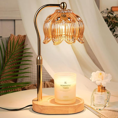 Christmas Birthday Gifts for Women, Candle Warmer Lamp with Timer & Height Adjustable, House Warming Gift for New Home Enssentials, Gift for Mom Grandma, Flower Candle Warming Lamp