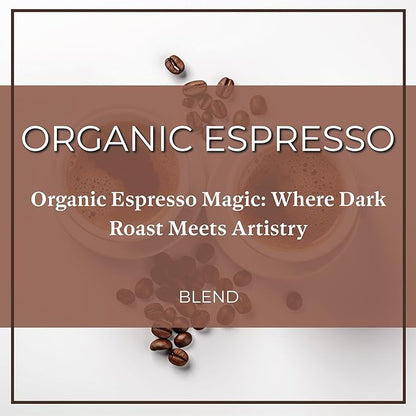 San Diego Coffee Organic Espresso, Dark Roast, Whole Bean Coffee, 16-Ounce Bags (Pack of 2) Café en grano tostado