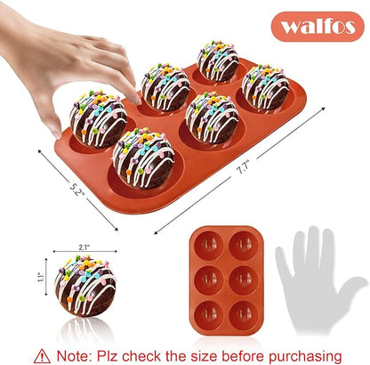 Silicone Hot Chocolate Bomb Mold Medium Semi Sphere Silicone Mold, 2 Packs Half Sphere Silicone Baking Molds for Making Chocolate, Cake, Jelly, Dome Mousse