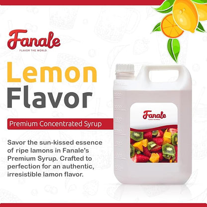 Fanale Premium Flavoring Concentrated Syrup for Bubble Tea 11 lb | Lemon Flavor Syrup | for Boba Tea, Smoothies, Slushes, Desserts | 11lb | SRP120