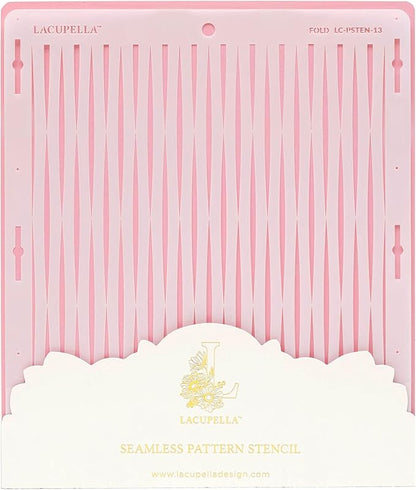 Cake Baking Stencil - Seamless Delicate Pattern for Decorating Tall Double Barrel Cake to Use with Buttercream, Royal Icing, Ganache, Paint, Airbrush (FOLD)