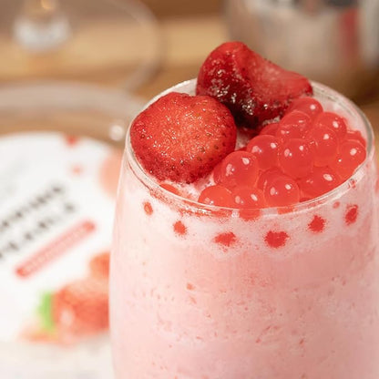 Tea Zone [1 Pound] Strawberry Popping Pearls, Bursting Pearls for Teas, Shakes, Smoothies, Dessert Toppings