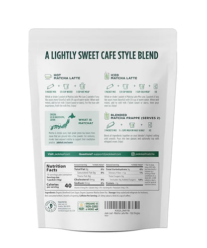 Jade Leaf Matcha Organic Premium Ceremonial Grade Matcha Green Tea Powder - Japanese - Culinary, Ingredient, Ceremonial Barista Teahouse, Latte, Collagen, 0.35 Ounce (Pack of 10), Matcha Latte
