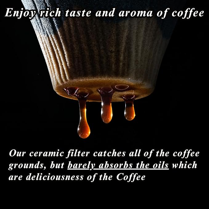 Ceramic Reusable Coffee Filter Dripper Paperless Sustinable Mt. Fuji Made in Japan (Light Green)