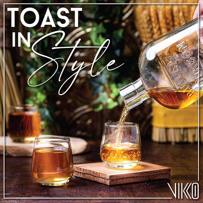 Vikko 3.25 Ounce Shot Glasses, Set of 6 Small Liquor and Spirit Glasses, Durable Tequila Bar Glasses For Alcohol and Espresso Shots, 6 Piece Shooter Glass Set (LAL)