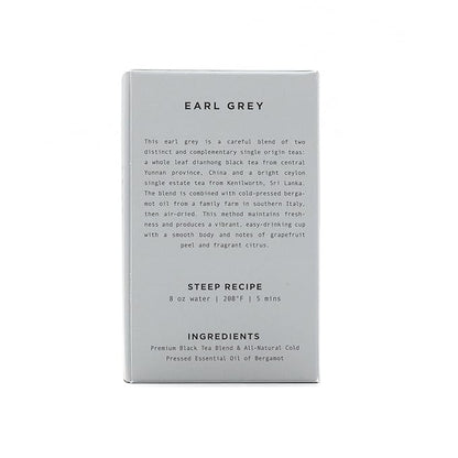 Onyx Coffee Lab Earl Grey Black Tea Bags (15 Count) - Smooth-Bodied Earl Grey Loose Tea Leaves w/Grapefruit & Citrus Notes - Specialty Earl Grey Tea