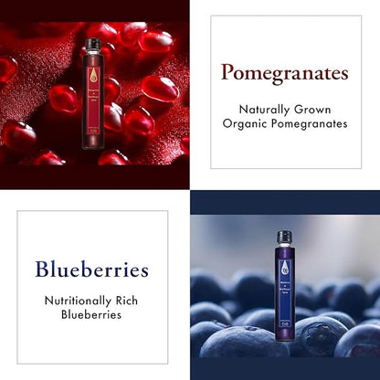 [Micoas] Pomegranate & Rice Vinegar Syrup, Blueberry & Rice Vinegar Syrup, Drinking Vinegar, Shrub, For Gift, Alternative to Alcohol Drink, With Kombucha , Gluten Free , Made in Japan, 200ml (6.8 oz), 2 Pack