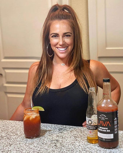LAVA All Natural Authentic Michelada Mix Craft Cocktail Mixer, Made with Real Tomatoes, Ancho Chile Peppers, Tamarind, No Junk Ingredients, Vegan, 1-Liter (33.8oz) Glass Bottle, Ready to Use