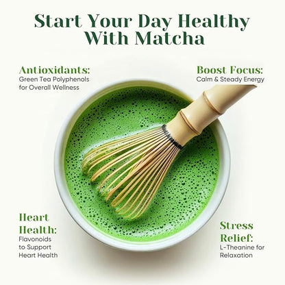 Venture Pal 100% Pure Premium Ceremonial Grade Matcha Powder, First Harvest Green Tea Powder - First Harvest, Vegan, Gluten-Free, No Additives, (30g/1.06oz）