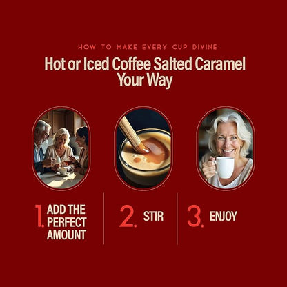 RIO Salted Caramel Coffee Syrup, Perfect for Hot or Iced Drinks & Desserts, Sweet & Salty Flavoring Sweetened with Pure Cane Sugar, Barista-Grade Flavor Syrups for Coffee Drinks at Home & Work - 700ml