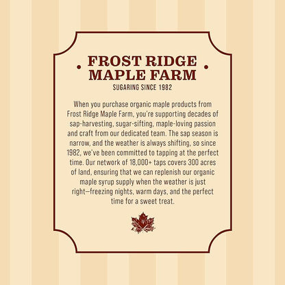 Frost Ridge Maple Farm, Organic Maple Syrup, Grade A, Gallon (128 FL Oz), Dark Robust (formerly Grade B)