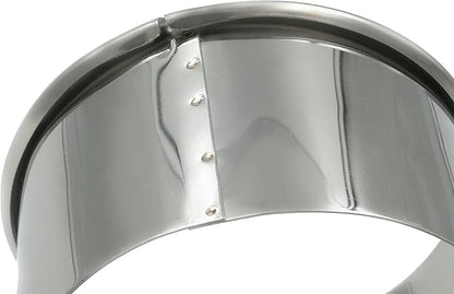 9 Piece Extra Large Chef Grade Plain Round Pastry/Cookie Cutter Set - Extra Thick Premium 18/8 304 Stainless Steel - Marked Size for Professional Chefs and Ambitious Home Cooks