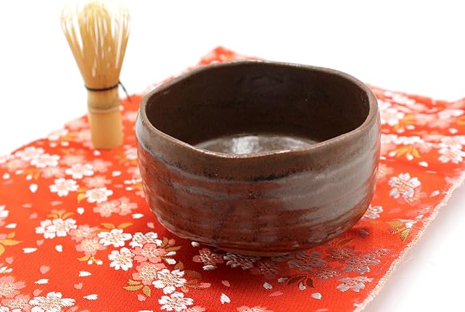 Japanese Traditional Handcrafted Matcha Chawan Tea Bowl Cup Ceremony Tableware Pottery (Tetsuaka)