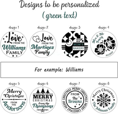 2025 Personalized Christmas Cookie Stamp Unique 3D Embossed Design Fun Tool for Baking Art (B)