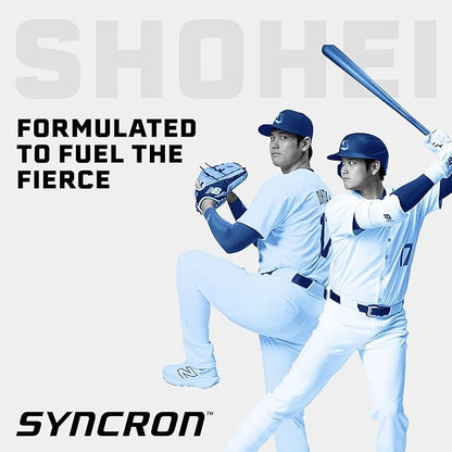 Syncron Pre Workout Sports Drink Endorsed by Shohei Ohtani, Aluminum Bottled, Sugar Free Energy Drink, L Arginine, L Citrulline & BCAAs, Energy Shot, Watermelon Kiwi & Grapefruit, Variety 6 Pack, 2 oz