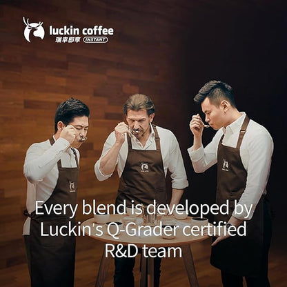 LUCKIN COFFEE Espresso Cold Brew Pods,(32 Count) Peel and Pour Pods Hot or Iced Instant Coffee Concentrate.