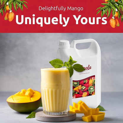 Fanale Premium Flavoring Concentrated Syrup for Bubble Tea 11 lb | Mango Flavor Syrup | for Boba Tea, Smoothies, Slushes, Desserts | 11lb | SRP020