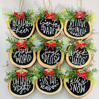 Christmas Stencils for Painting on Wood Slice,58pcs Small Christmas Stencil Xmas Holiday Templates