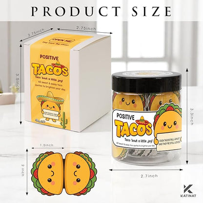 Emotional Support Taco Jar- 60 Funny Affirmation Cards Birthday Christmas Gifts for Women Men Teens Stocking Stuffers Teen Girls Son Mom Dad Daughter Sister Friend Coworkers Teachers Gifts
