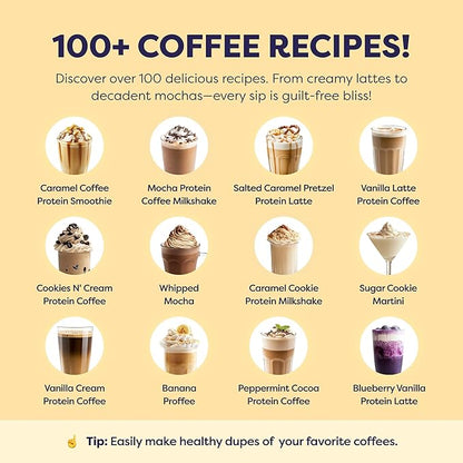 Tiramisu Protein Iced Coffee - Premium Whey Protein & Instant Iced Coffees - 100% Natural Cold Brew Coffee - Zero Artificial Flavors & Sweeteners, 80 mg Caffeine Per Serving, 0g of Sugar, 20 Servings