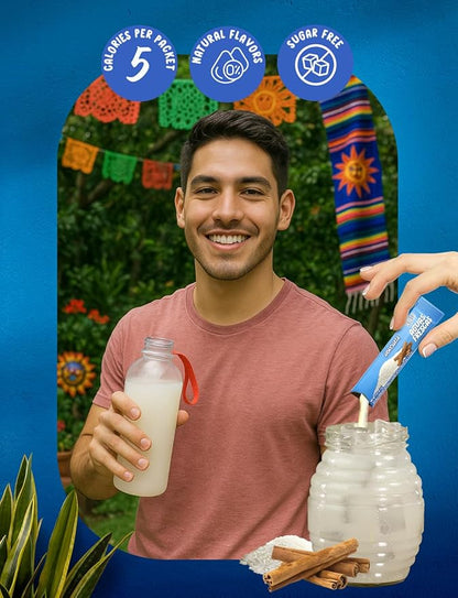 Klass Aguas Frescas | Drink Mix Packets | Horchata Flavored | Sugar Free On-The-Go Packets, Low Calorie (40 Count Powder Stick Packs)