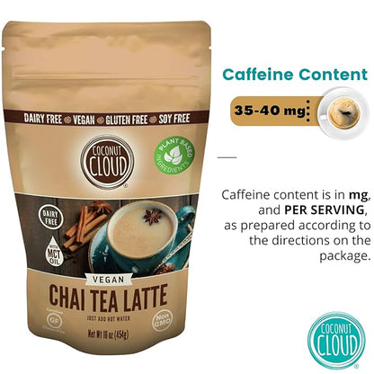 Coconut Cloud: Vegan Spiced Chai Tea Latte | Creamy, Delicious & Easy Dairy Free Alternative. Made in Colorado (Lightly Sweetened, Gluten Free, Soy Free), 7 oz