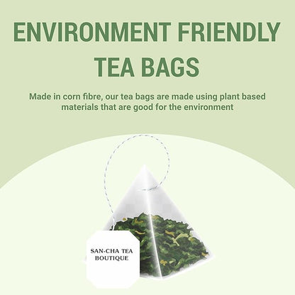 Sancha Tea Boutique, Masala Chai, Spiced Tea, 25 Pyramid Bags, India’s Famous Chai, Blend of Cinnamon, Ginger & Cardamom