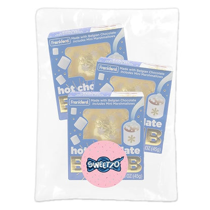 Sweetzo - Hot Chocolate Melting Balls with Mini Marshmallows, Individually Wrapped Cocoa Melts, Dessert Drink, Pack of 3, 1.6 Ounces Each