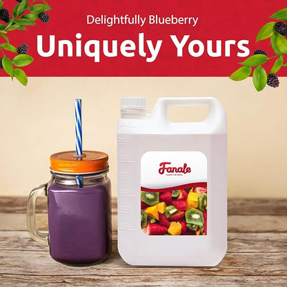 Fanale Premium Flavoring Concentrated Syrup for Bubble Tea 11 lb | Blueberry Flavor Syrup | for Boba Tea, Smoothies, Slushes, Desserts | 11lb | Pack of 4 | SRP170-CS
