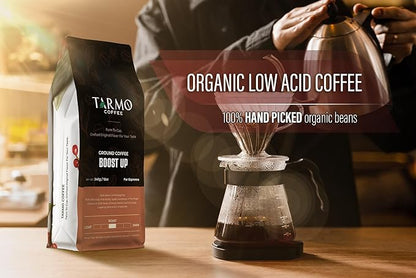 TARMO -BOOST UP | Low Acid ARABICA & ROBUSTA BLEND Ground Coffee | Specialty Vietnamese Coffee | Single Origin - Dark Roast | High Caffeine Coffee Ground | 12 Oz Bag