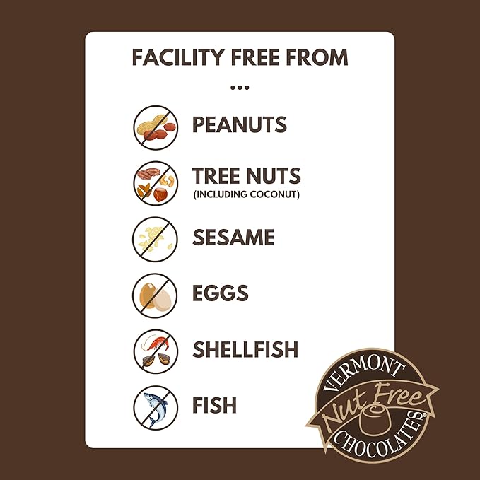 Vermont Nut Free Chocolates Boxed Chocolates (Grand Assortment) 12-Piece