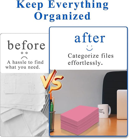 Zzrywuty File Folders with Pockets Letter Size，25-Pack Paper Folders with Card Slot，Two Pocket Folders for School Students，Businessmen，Home and Office Workers（Pink）