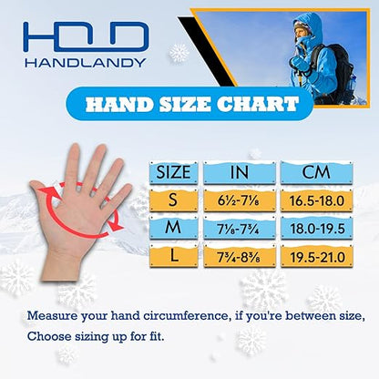 HANDLANDY Waterproof Insulated Work Gloves, 3M Thinsulate Thermal Winter Gloves for Men Women Touch Screen, Warm Ski Snowboard Cold Weather Gloves (Small, Pink)