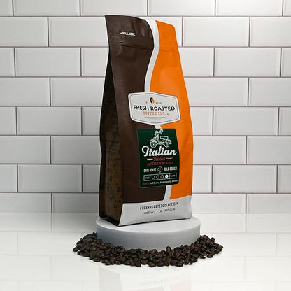 Fresh Roasted Coffee, Italian Roast, 2 lb (32 oz), Dark, Kosher, Ground