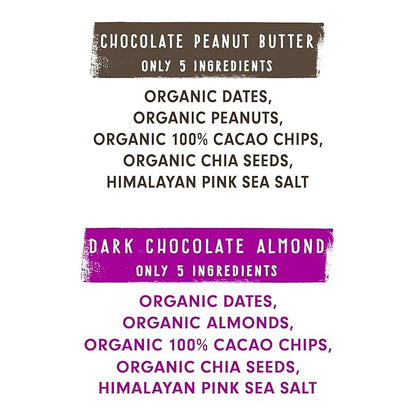 JONESBAR Organic Plant Based Protein Bars | Chocolate Lovers Pack | Fruit & Nut Bar, Kosher, Gluten Free, Breakfast Bars, School Snacks, Vegan Snack & Healthy Snacks for Adults and Kids (Pack of 12)