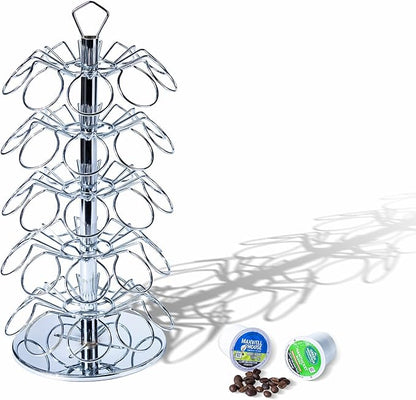 K cup Holder Storage Coffee Capsules Pod Holder Carousel 5 Tier Compatible with 45 K-Cup Pods