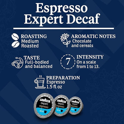 Lavazza Expert Espresso Coffee Pods Variety Pack – 30 Count – Includes Classico, Intenso & Decaf Capsules – Keto-Friendly, Rich & Smooth Italian Blend – Compatible with Lavazza Classy Machines