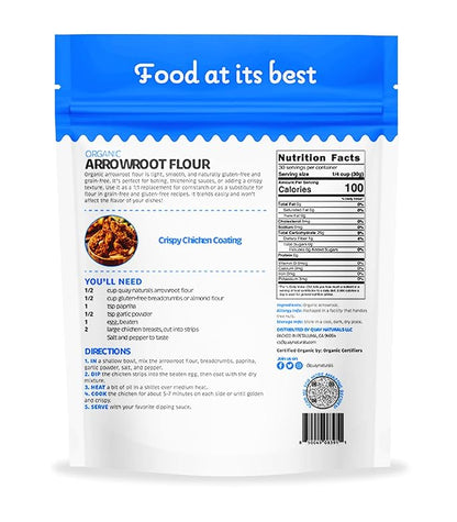 Quay Naturals Organic Arrowroot Flour, 2 lb, Gluten Free, Non-GMO, Vegan, Paleo-Friendly