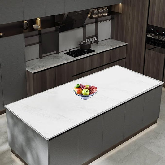 47.3''x23.6''(120cmx60cm) Extra Large Silicone Mat for Kitchen Counter, Heat Resistant Countertop Protector, Non-Slip Waterproof Kitchen Island Mat, Easy to Clean, Semitransparent
