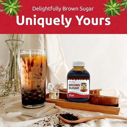 Fanale Premium Flavoring Concentrated Syrup for Bubble Tea 12 oz | Hand Crafted Brown Sugar Syrup | for Boba Tea, Smoothies, Slushes, Desserts | 12oz | SRP370-SP340