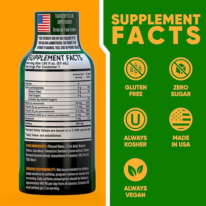 B12 Overload Extra Strength Energy Shot – Grape – 260mg Caffeine, 14000% B12, Electrolytes – Energy & Vitality Support – Zero Sugar No Calories – Vegan, Kosher, Gluten-Free – 1.93 fl oz, 24-Pack