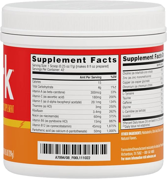 AdvoCare Spark - Energy Drink Mix - Vitamin & Amino Acid Supplement - Supports Energy & Focus - Portable Immune Support - Sugar-Free - Mandarin Orange (10.5 oz)