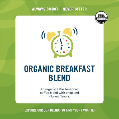 Cameron's Coffee Roasted Whole Bean Coffee, Organic Breakfast Blend, 32 Ounce