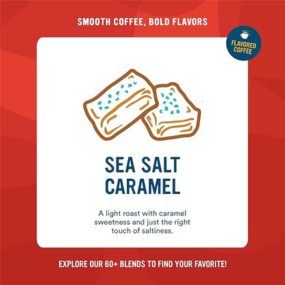 Cameron's Coffee Roasted Ground Coffee Bag, Flavored, Sea Salt Caramel, 32 Ounce