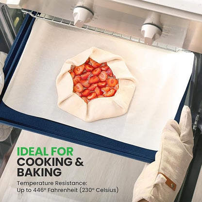 NutriChef Extra Large Nonstick Cookie Sheet Baking Pan, XL Size 22 Inch x 16 Inch, Premium Carbon Steel Oven Baking Sheet for Cookies, Jelly Rolls, & Pastries - Blue Diamond, NCLG1BD