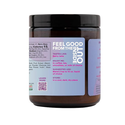 Eleven TLC, Berry Well Superfood Drink Mix, Lattes, Smoothies, Refreshers, Tea, Superfood Berry Antioxidant Support with Blue Butterfly Pea Flower, BlueSpirulina, Maca, Inulin Pre-Biotic, 21 Servings