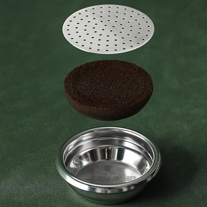 MHW-3BOMBER 53mm Espresso Puck Screen 2 Packs Metal Coffee Filter Reusable Espresso Filters for 54mm Portafilter Basket 0.8mm Thickness FG7009M-OS