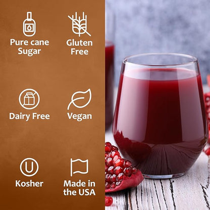 Syruvia Pomegranate Syrup, Flavored Syrup for Drinks, Cocktails, Lemonades, Iced Teas, and Desserts – 25.4 fl oz