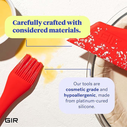 GIR: Get It Right Silicone Spatula - 11-Inch Red Skinny Jar Spatula - Heat Resistant & Nonstick Fiberglass Core -Flexible Kitchen Tool